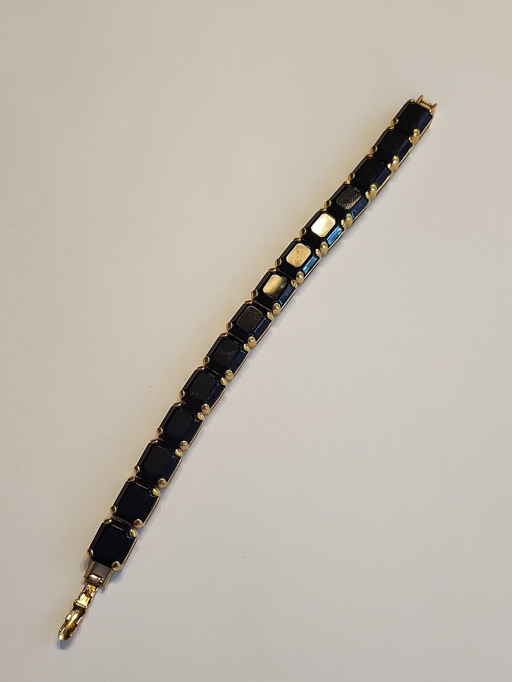 Monet Gold and Black Tennis Bracelet - Women Accessories